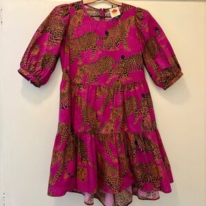 Farm Rio Pink Leopard Mini Dress | Size S | Great Condition